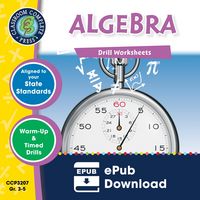 Produktbild: Algebra - Drill Sheets Gr. 3-5