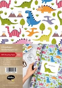 Produktbild: Geschenkpapier-Set f&uuml;r Kinder: Dinosaurier