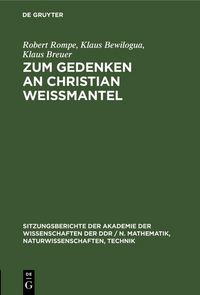 Produktbild: Zum Gedenken an Christian Wei&szlig;mantel