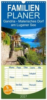 Produktbild: Familienplaner 2027 - Gandria - Malerisches Dorf am Luganer See mit 5 Spalten (Wandkalender, 21 x 45 cm) CALVENDO