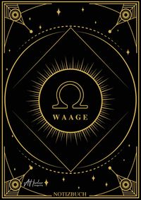 Produktbild: Edles Notizbuch Sternzeichen Waage | Designed by Alfred Herler
