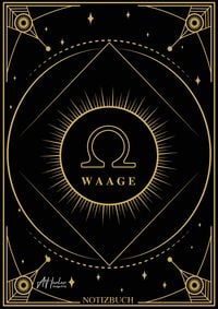 Produktbild: Edles Notizbuch Sternzeichen Waage | Designed by Alfred Herler