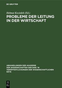 Produktbild: Probleme der Leitung in der Wirtschaft