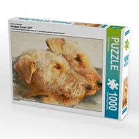 Produktbild: CALVENDO Puzzle Ein Motiv aus dem Kalender Airedale Terrier 2017 | 1000 Teile Lege-Gr&ouml;&szlig;e 64x48cm Foto-Puzzle f&uuml;r gl&uuml;ckliche Stunden