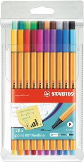 Bild vom Artikel Fineliner - STABILO point 88 - 20er Pack - mit 20 verschiedenen Farben vom Autor 