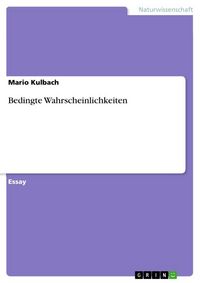 Produktbild: Bedingte Wahrscheinlichkeiten