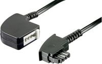 Produktbild: Basetech Telefon (analog) Verl&auml;ngerungskabel [1x TAE-F-Stecker - 1x TAE-F-Buchse] 6.00 m Schwarz