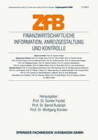 Produktbild: Finanzwirtschaftliche Information, Anreizgestaltung und Kontrolle