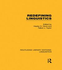 Produktbild: Redefining Linguistics (RLE Linguistics A: General Linguistics)