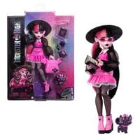 Produktbild: Monster High Draculaura Modepuppe mit Haustier Count Fabulous und Accessoires