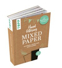 Handlettering Mixed Paper Block - Schwarz, Weiß, Kraftpapier - A6