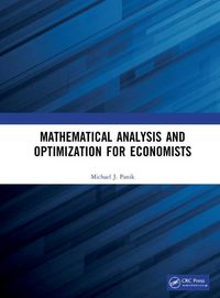 Produktbild: Panik, M: Mathematical Analysis and Optimization for Economi