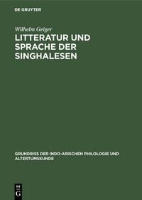 Produktbild: Litteratur und Sprache der Singhalesen
