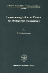 Produktbild: Unternehmenskultur als Element des Strategischen Managements.