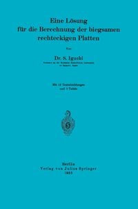 Produktbild: Eine L&ouml;sung f&uuml;r die Berechnung der biegsamen rechteckigen Platten
