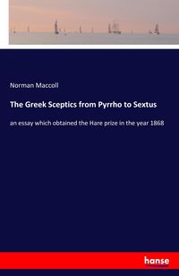 Produktbild: The Greek Sceptics from Pyrrho to Sextus