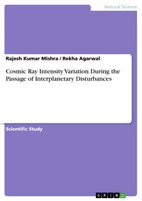 Produktbild: Cosmic Ray Intensity Variation During the Passage of Interplanetary Disturbances