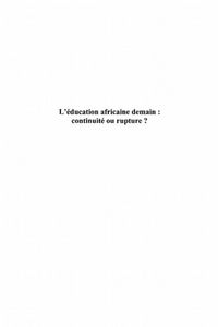 Produktbild: L'education africaine demain