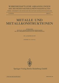 Produktbild: Metalle und Metallkonstruktionen