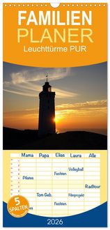 Produktbild: Familienplaner 2026 - Leuchtt&uuml;rme PUR mit 5 Spalten (Wandkalender, 21 x 45 cm) CALVENDO