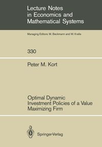 Produktbild: Optimal Dynamic Investment Policies of a Value Maximizing Firm