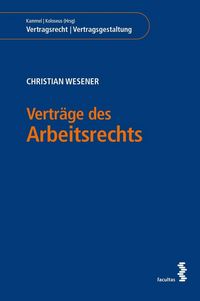Produktbild: Vertr&auml;ge des Arbeitsrechts