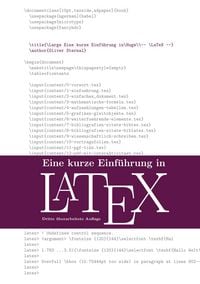 Produktbild: Eine kurze Einf&uuml;hrung in LaTeX