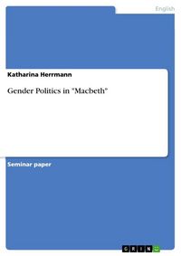 Produktbild: Gender Politics in "Macbeth"