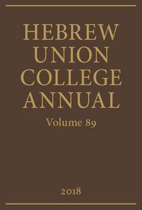 Produktbild: Hebrew Union College Annual Volume 89
