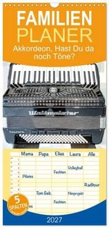 Produktbild: Familienplaner 2027 - Akkordeon, Hast Du da noch T&ouml;ne? mit 5 Spalten (Wandkalender, 21 x 45 cm) CALVENDO