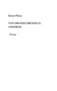 Produktbild: Von Drosseldrosseln, Anderem