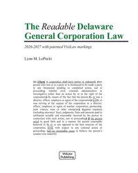 Produktbild: The Readable Delaware General Corporation Law