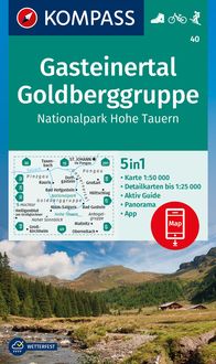 Bild vom Artikel KOMPASS Wanderkarte 40 Gasteinertal, Goldberggruppe, Nationalpark Hohe Tauern 1:50.000 vom Autor Kompass-Karten GmbH