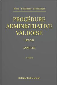 Produktbild: Proc&eacute;dure administrative vaudoise