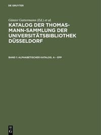 Produktbild: Alphabetischer Katalog. A &ndash; Epp