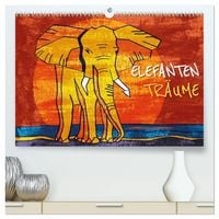 Produktbild: Elefanten-Tr&auml;ume (hochwertiger Premium Wandkalender 2027 DIN A2 quer), Kunstdruck in Hochglanz