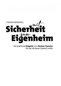 Produktbild: Mit Sicherheit zum Eigenheim