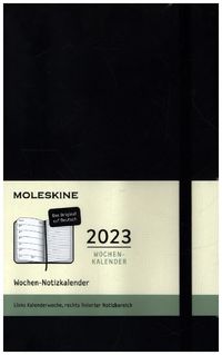 Bild vom Artikel Moleskine 12 Monate Wochen Notizkalender Deutsch 2023, Large/A5, 1 Wo = 1 Seite, rechts linierte Seite, Kt, Schwarz vom Autor 