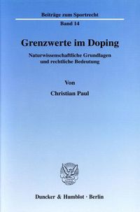 Produktbild: Grenzwerte im Doping.