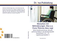 Produktbild: Menschen mit Behinderungen. Was u.a. Franz Th&ouml;nnes dazu sagt