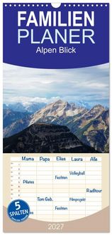 Produktbild: Familienplaner 2027 - Alpen Blick mit 5 Spalten (Wandkalender, 21 x 45 cm) CALVENDO