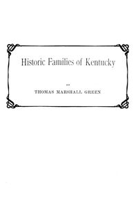 Produktbild: Historic Families of Kentucky