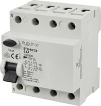 Produktbild: Sygonix SY-6438024 SYG-RCCB 3P+N/A63/10kA/300mA Fehlerstrom-Schutzschalter A 4polig 63 A 0.3 A 400 V/AC