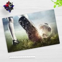 Produktbild: Cover-your-desk Schreibtischunterlage f&uuml;r Kinder Fu&szlig;ball Elfmeter Schuss und Tor, aus hochwertigem Vinyl , 60 x 40 cm