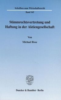 Produktbild: Stimmrechtsvertretung und Haftung in der Aktiengesellschaft.