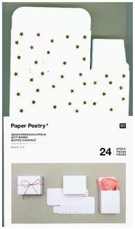 Produktbild: Adventskalender Boxen Weiss/Gold, 24 St&uuml;ck