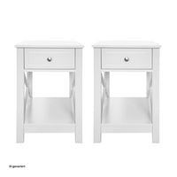 Produktbild: HTI-Living HTI-Living Nachttisch Hayet Wei&szlig; 2er-Set HTI-Living Nachttisch Hayet Wei&szlig; 2er-Set