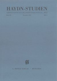 Produktbild: Haydn Studien Band XI, Heft 1