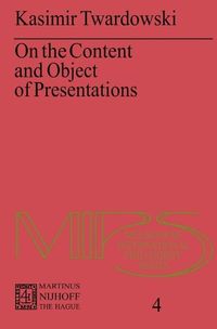 Produktbild: On the Content and Object of Presentations