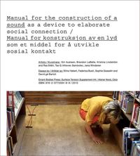 Produktbild: Manual for the Construction of a Sound/Manual for Konstruksjon AV En Lyd